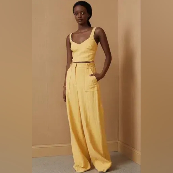 Bec & Bridge Wide Leg Olivier Pant in Honey - Size 4 - Picture 4 of 7